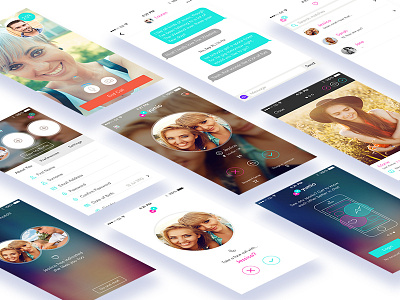 Video Dating App app chat clean connect dating tinder ui kit video white