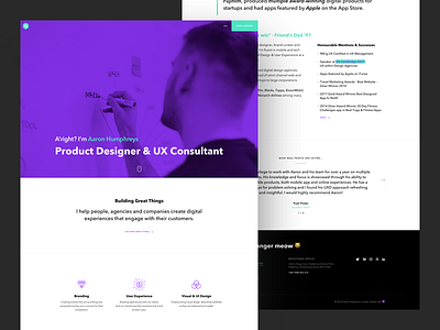 Personal Website & Portfolio design flat flatdesign freelance home homepage minimal portfolio purple web webdesign website