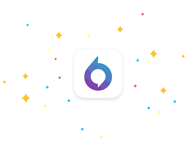 Anonymous App Icon app app icon bubbla bubble icon purple social speech speech mark stars visual design
