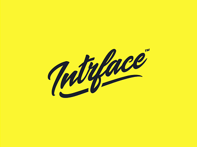 Intrface Product Design Consultancy Logo after effects animation brand branding calligraphy lettering logo logo design logo mark logotype motion script script font type typography vector yellow