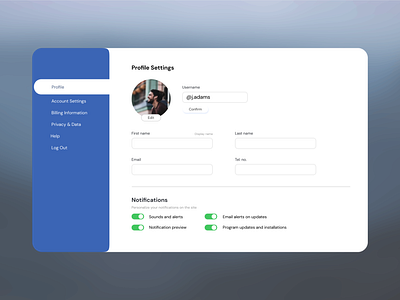 DailyUI #7 - Settings design figma minimal ui ux website