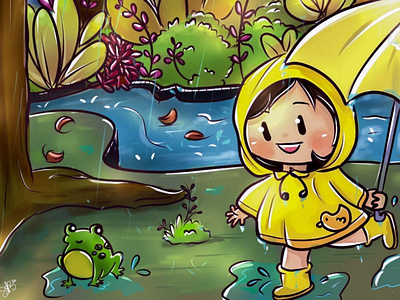 November Rain children book illustration childrens book childrens illustration illustration