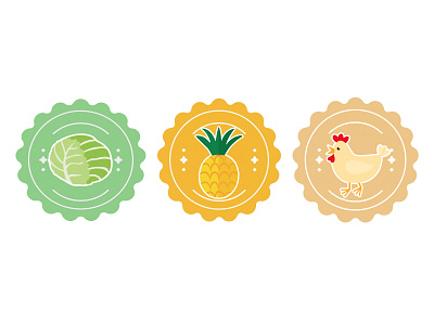 Types of Salads icon illustration