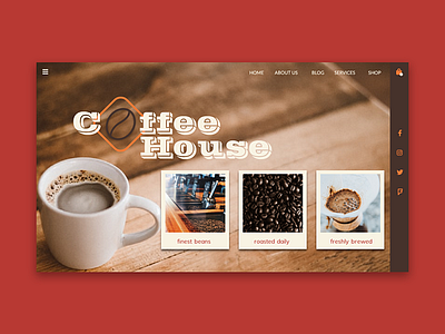 Coffee House - Landing Page adobe xd adobexd cloud designinspiration landingpage mockup prototype ui uidesign uitrends uiux userexperience userinterface ux uxdesign web web design webdesign wireframes