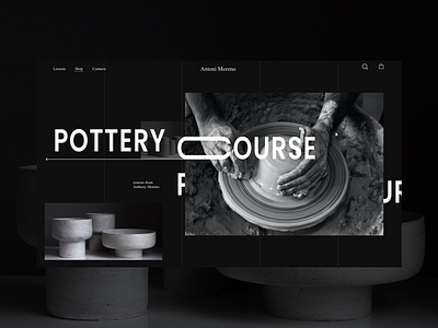 Pottery Course ceramic design ui ux web