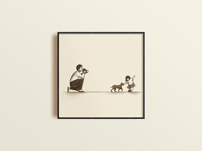 Play with Dad baby book camera childhood dad dog drawing go home home illustration illustration art