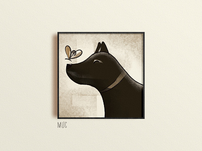 My Old Friend - Muc animal black dog draw drawing drawingart friend illustration illustration art monocolor muc pet
