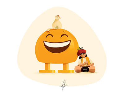 Con lò xo - Hello! cat children conloxo emoji emotion ideation illustration presentaroundt smile springs thanhsoledas yellow