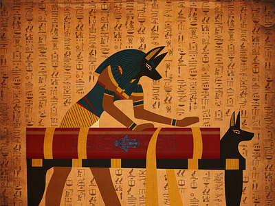 Book Ideation - #30 Egypt ai anubis book egypt hamsa hieroglyphic ideation illustration pharaon red soledas thanh vector yellow