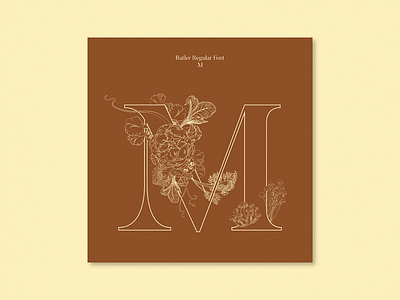 Letter M with vegetable ai brown butler font food illustration letter m mushroom outline typography vegetable