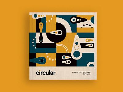 Circular Typeface Book book book cover circle circular circular typeface color design geometric geometric art geometric design laurenz brunner pattern sans serif soledas type typeface typo typogaphy typography art yellow