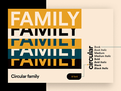 Circular Typeface Book - Family black book circle circular color colour family font geometric design illustration laurenz brunner thanh soledas typeface typo typographic typography typography art weight yellow
