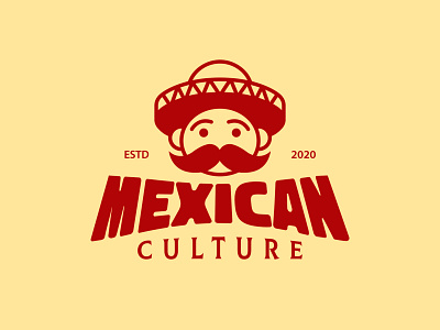 Mexican Mariachi Face Logo bigote boy burritos cinco de mayo dia de los muertos geek kid logo template logotype mexican mexican food mexican hat mexicano mexico mexico city moustache nachos tacos
