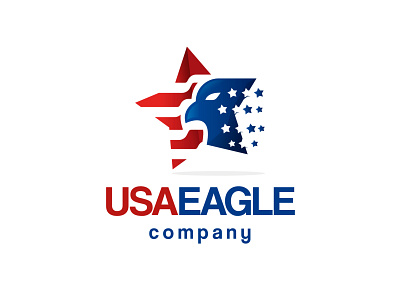 USA Star Eagle Logo america american bird eagle falcon flag goverment logo template logotype media memorial day multimedia patriot patriotic patriotism stars tribute for the fallen usa veterans day