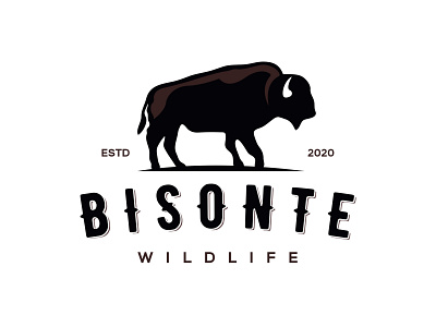 Bisonte Logo animal arizona bison bisonte buffalo bull desert drink eatery food horn horns label logo template logotype restaurant steakhouse texas wildlife