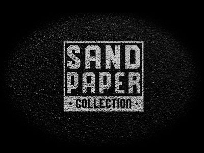 Black sandpaper sheet logo mockup