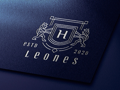 Close up of silver pressed luxury logo mockup