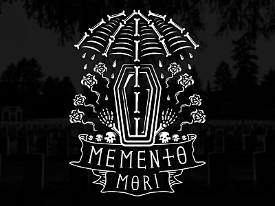 Memento mori funeral tattoo design