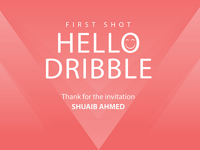 Hello Dribble adobe artwork design flat graphic illustration logo photography vector
