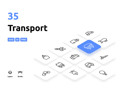 Transport - Icons Pack adobe illustrator design flat illustrator transport transporticons ui vector