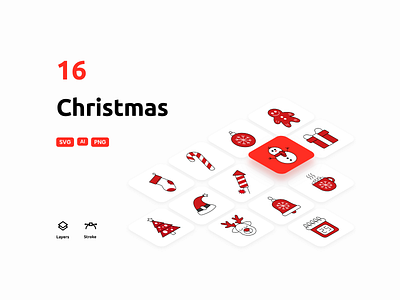 Christmas - Icons Pack adobe illustrator christmas design flat graphic design holidays illustrator new year ui vector