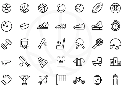 Sport Icons adobe illustrator app design flat iconpack icons illustration illustrator vector