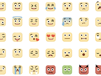 Emoji adobe illustrator app design emoji flat iconpack icons illustration illustrator vector