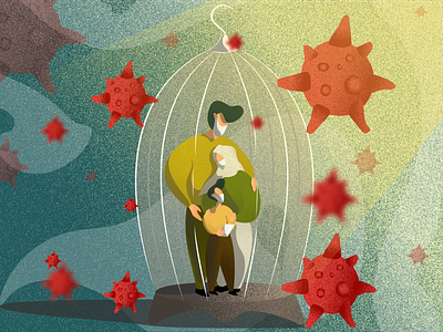 Quarantine Family Illustration animation artwork design flat illustration vector web