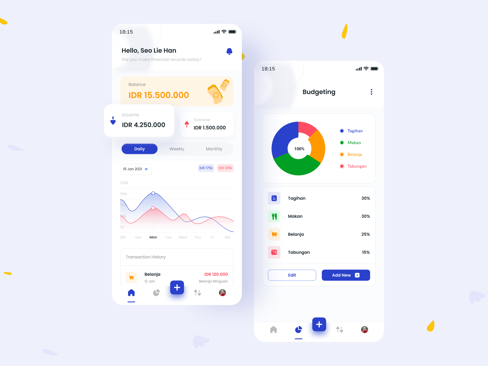 Homepage Money Management App by Firman Noor on Dribbble