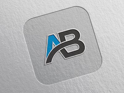 Modern AB Logo - Free Download