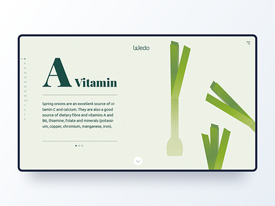 Wedo vitamin A clean greens identity illustration ui ux web