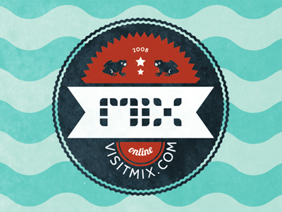 MIX Online badge cabin illustrator lobster mix online seal waves