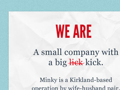 We are minky georgia teal league gothic so close typography