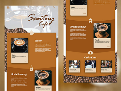 Santuy cafe web design web design ui ux