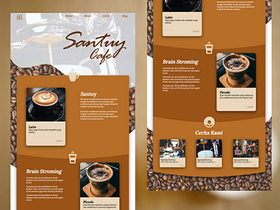 Santuy cafe web design