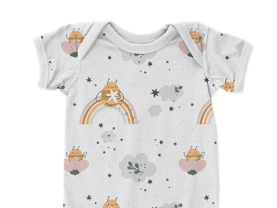 Childish print for kids textile