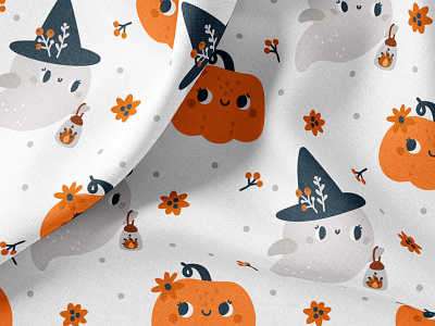 Childish pattern print for halloween