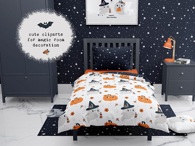 Cute halloween collection for kids room decoration