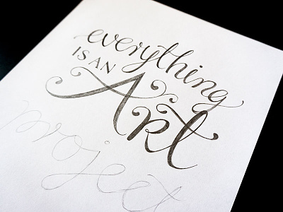Everything Is An Art Project - hand-lettering sketch