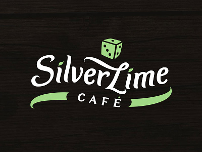 Silver Lime Cafe Hand-lettered Logo boardgames brand identity cafe fun games hand lettered hand lettered logo hand lettering lettering logo logo design logotype