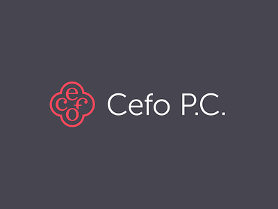 Cefo P.C. logo design brand identity brand identity design coral design elegant law law firm logo logo design minimalist minimalist logo monogram monogram design monogram logo