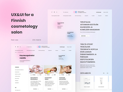 UX&UI for a Finnish cosmetology salon beauty cosmetology design desktop site site for beauty ui ux uxui web web design website