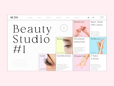 Beauty Studio Website beauty beauty studio design desktop graphic design manicure rec recommendations studio top top design trend trend design trends ui ux uxui web