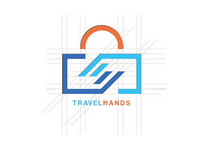 Travelhands Logo branding design flat icon illustration logo logo design vector