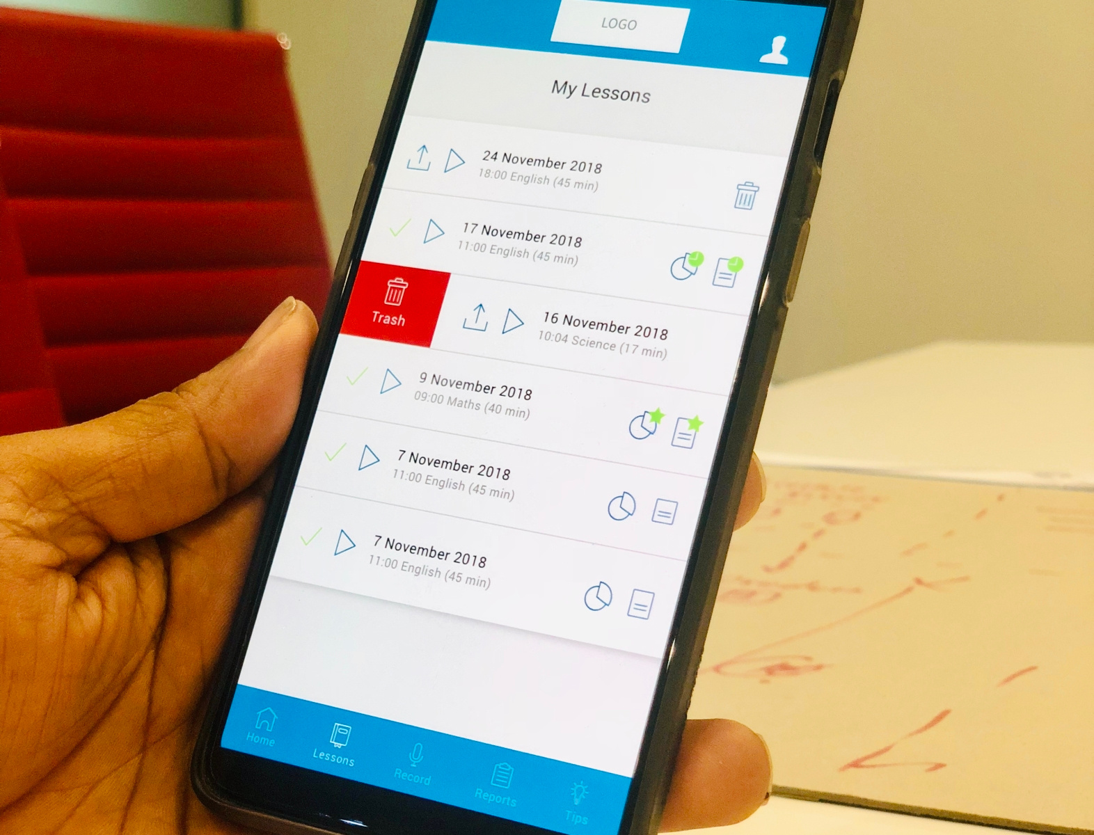 Simple UI - Mobile App List View by Mike Vasavada for Mobiddiction on ...