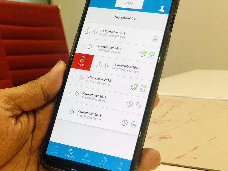 Simple UI Mobile App List View by Mike Vasavada for Mobiddiction on Dribbble