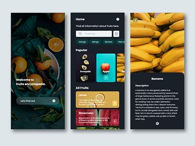 Fruits Encyclopedia - Dark Mode