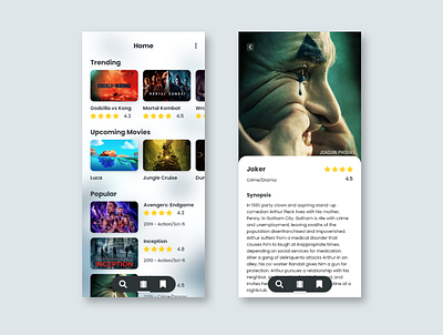 Movie Synopsis - Light Mode app design mobile ui ux app design clean movie movie app ui uidesign uiux