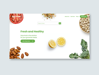SayurHub Groceries Store - Light Mode app design groceries grocery mobile ui ux app design clean ui ux web web design website