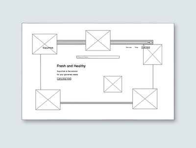 SayurHub Groceries Store - Wireframe design groceries grocery mockup uiux web webdesign wireframe